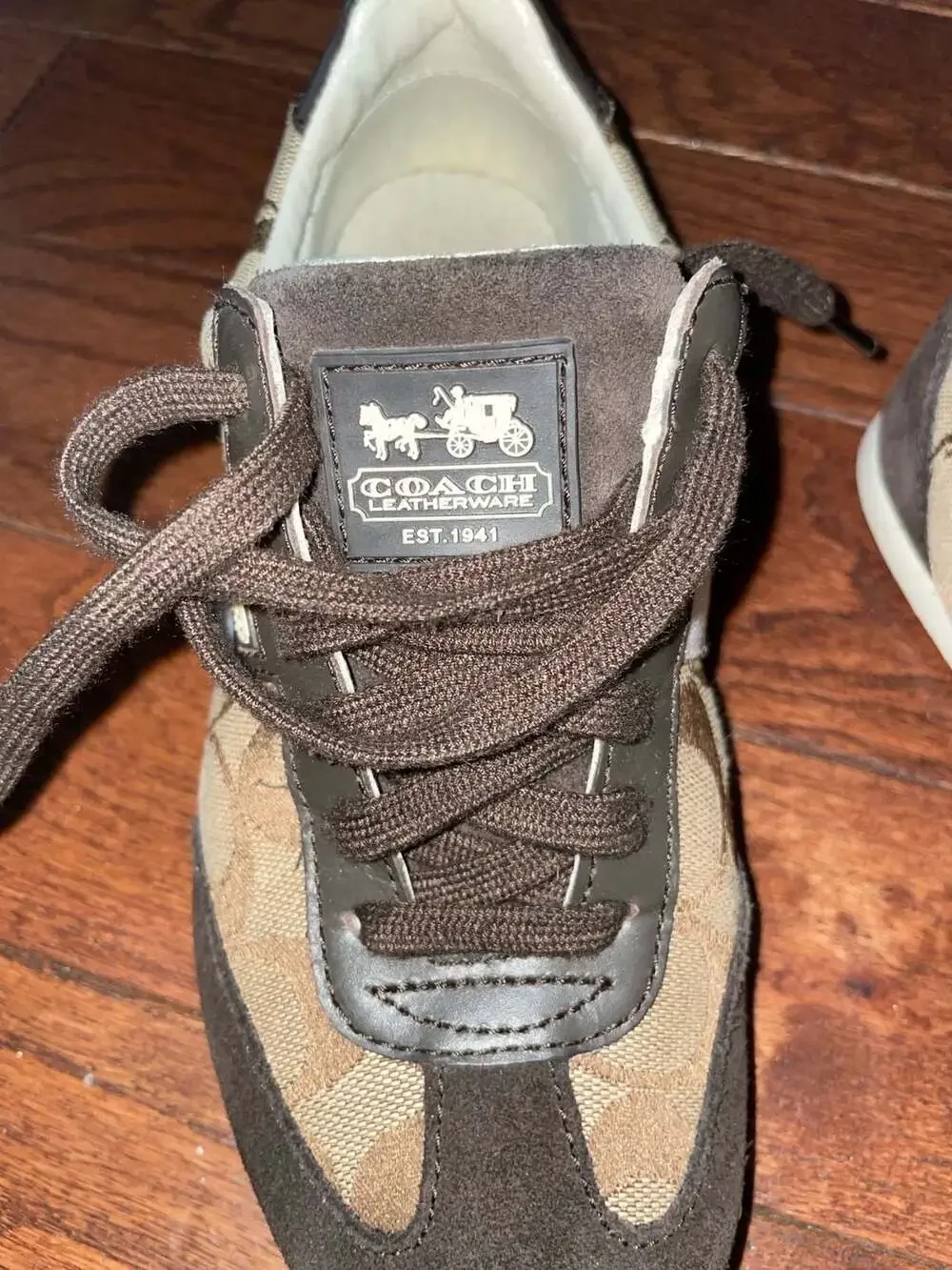 COACH Joss Signature C Y2K Retro Low Profile Sneakers Brown Size 5